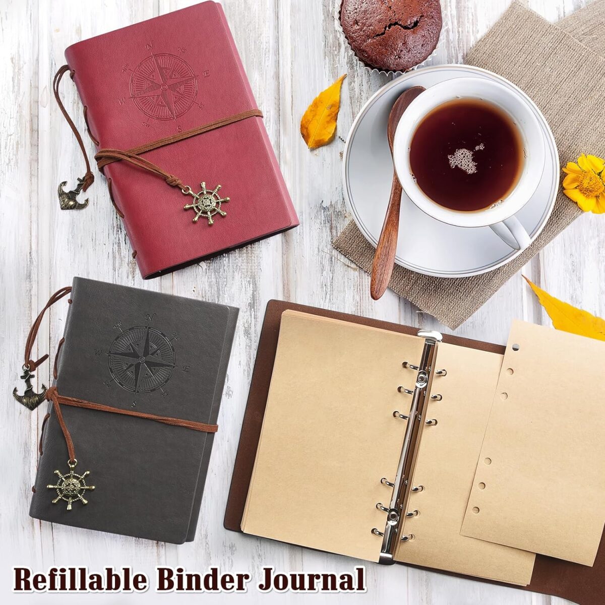 MALEDEN Leather Writing Journal Notebook