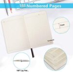 Notebooks College Ruled, Kraft Notebooks Journals for Writing, Soft Cover Notebook Journal for Women Men, Numbered Pages & Index, 5.5" x 8.1" for A5 Refillable Notebook Cover, Thick Paper, Lay Flat